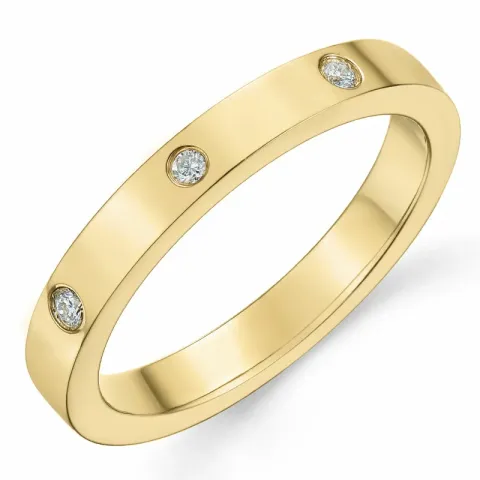 diamant alliancring i 14  karat guld 0,05 ct