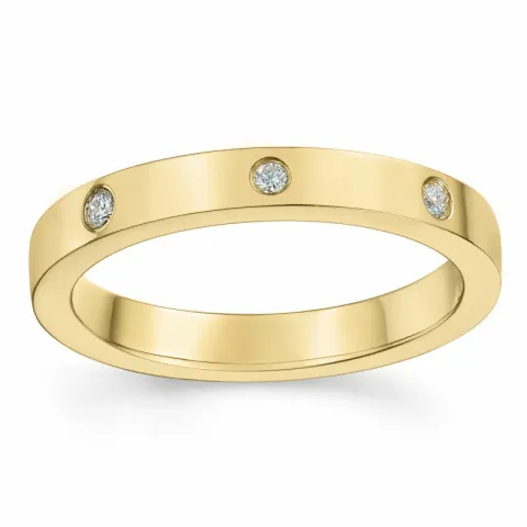 diamant alliancring i 14  karat guld 0,05 ct