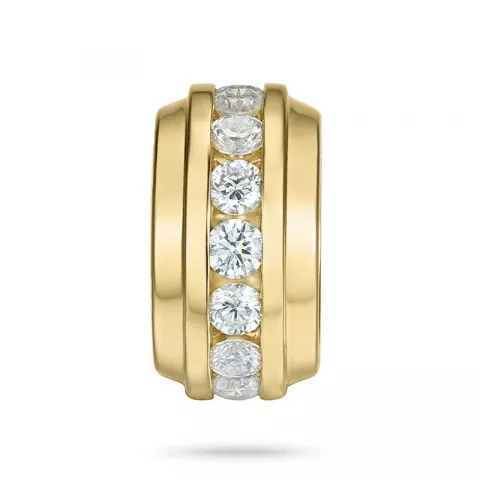 elegant diamant hängen i 14  carat guld 0,501 ct