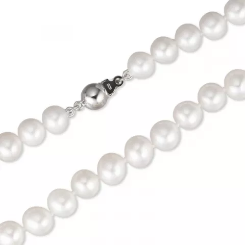 42 cm vit AAA-graderad pärlakedja med sötvattenspärlor.