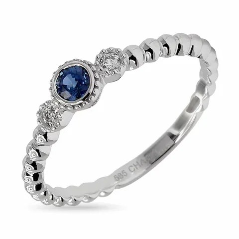 briljant diamantring i 14 karat vitguld 0,04 ct