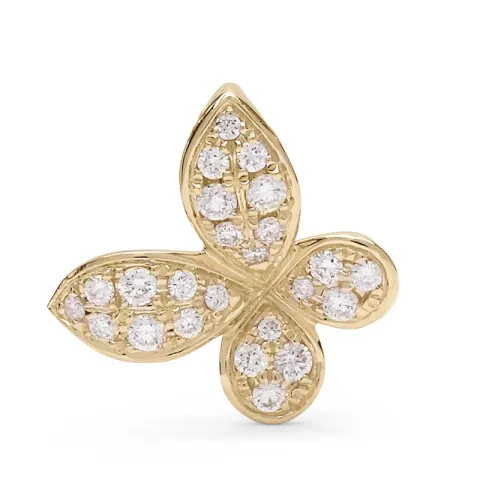 fjärilar diamantberlocker i 14 carat guld 0,20 ct