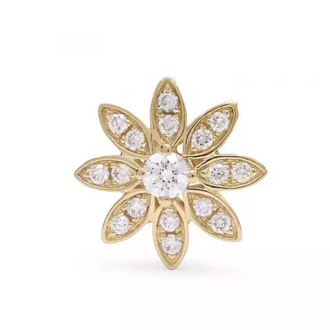 Blommor diamant hängen i 14  carat guld 0,18 ct