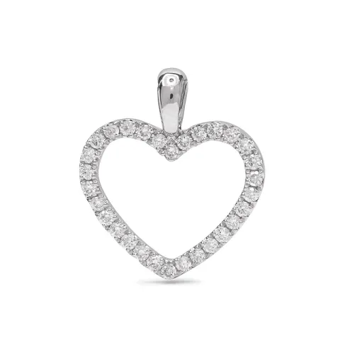 Hjärthängen i 14 carat vitguld 0,15 ct
