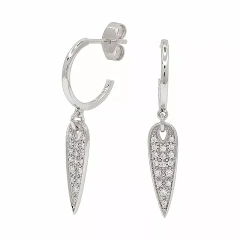 pil diamant diamantörhängen i 14 karat vitguld med diamant 