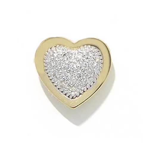 hjärta diamant guld hängen i 14 carat guld 0,08 ct