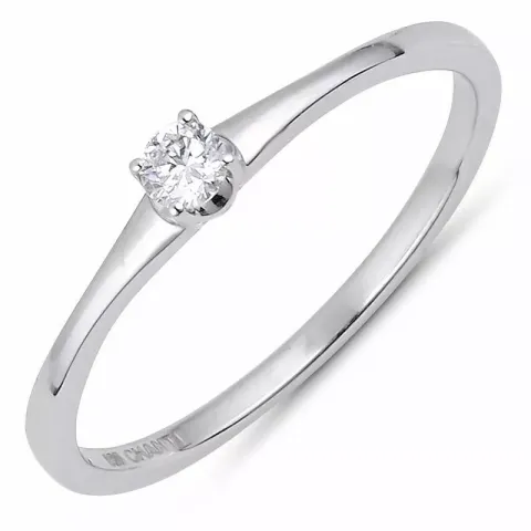 solitärring i 14 karat vitguld 0,09 ct