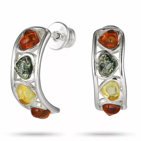 bärnsten örhängen i silver