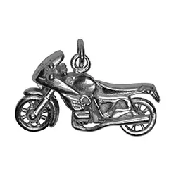 Motercykel hängen i rhodinerat silver