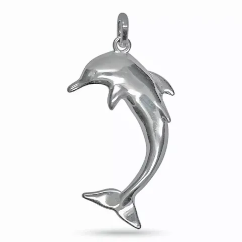 Stort delfin silver hängen i silver