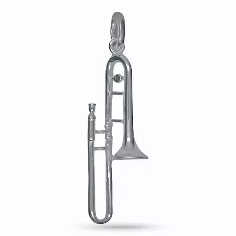 Stort trumpet hängen i silver