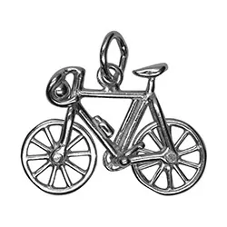 Cykel hängen i rhodinerat silver
