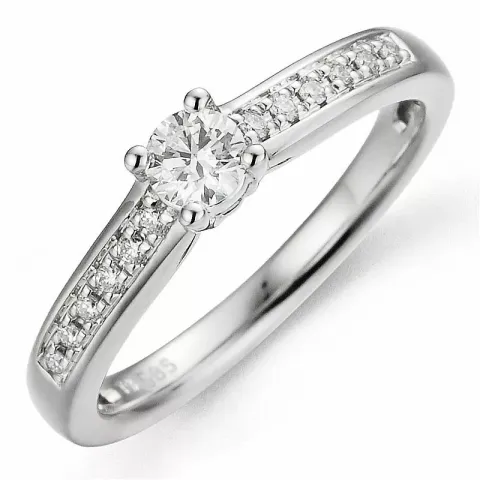 Beställningsvare - diamantring i 14 karat vitguld 0,20 ct 0,07 ct