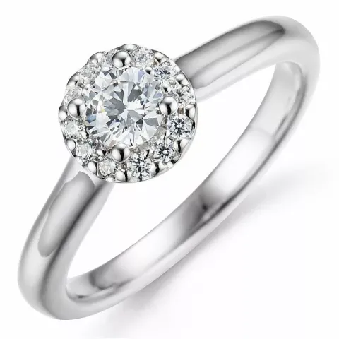 Beställningsvare - briljantring i 14 karat vitguld 0,32 ct 0,10 ct