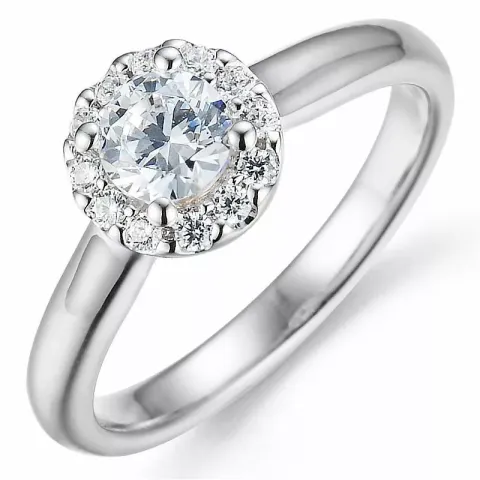 Beställningsvare - diamantring i 14 karat vitguld 0,52 ct 0,15 ct