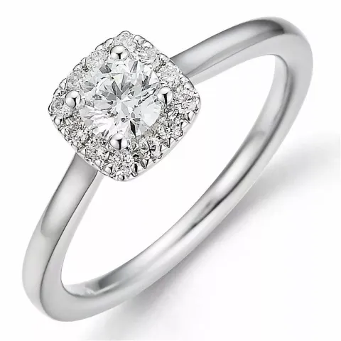 Beställningsvare - diamantring i 14 karat vitguld 0,32 ct 0,10 ct