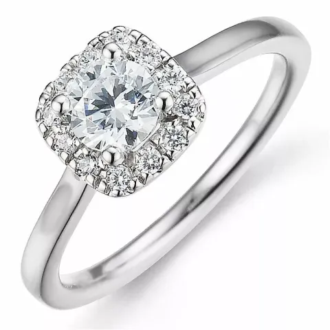 Beställningsvare - diamantring i 14 karat vitguld 0,52 ct 0,14 ct