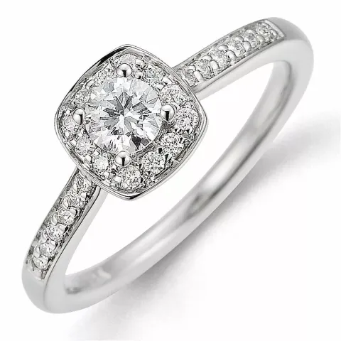 Beställningsvare - diamantring i 14 karat vitguld 0,26 ct 0,15 ct