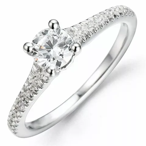 Beställningsvare - diamantring i 14 karat vitguld 0,52 ct 0,15 ct