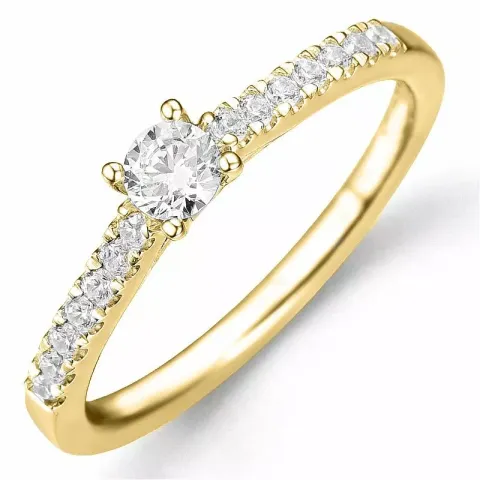 Beställningsvare - diamantring i 14 karat vitguld 0,20 ct 0,16 ct