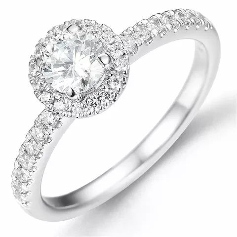 Beställningsvare - diamantring i 14 karat vitguld 0,52 ct 0,308 ct