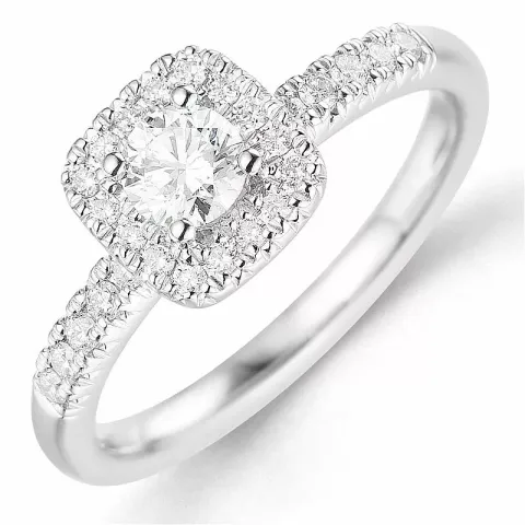 Beställningsvare - diamantring i 14 karat vitguld 0,32 ct 0,24 ct