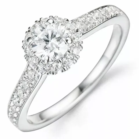 Beställningsvare - diamantring i 14 karat vitguld 0,52 ct 0,504 ct
