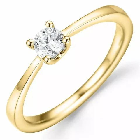 beställningsvare - solitärring i 14 karat guld 0,26 ct
