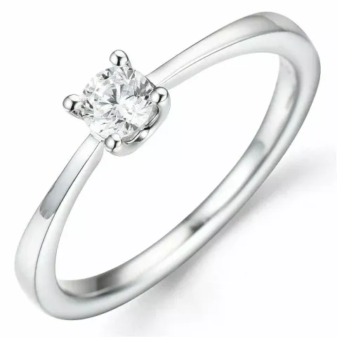 solitärring i 14 karat vitguld 0,26 ct