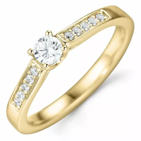 Beställningsvare - diamantring i 14  karat guld 0,20 ct 0,10 ct