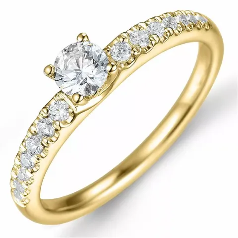 Beställningsvare - diamantring i 14  karat guld 0,32 ct 0,19 ct