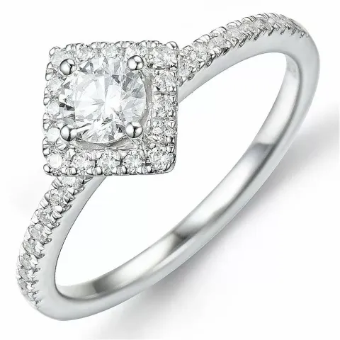 Beställningsvare - diamantring i 14  karat vitguld 0,34 ct 0,27 ct