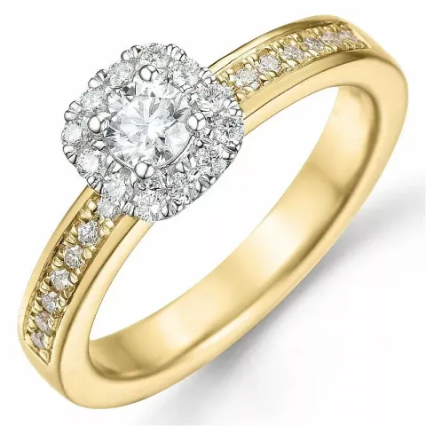 Beställningsvare - diamantring i 14 karat guld- och vitguld 0,26 ct 0,24 ct