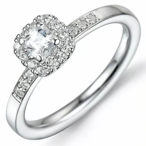 Beställningsvare - diamantring i 14 karat vitguld 0,32 ct 0,19 ct