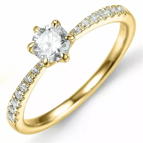 Beställningsvare - diamantring i 14 karat guld 0,42 ct 0,13 ct