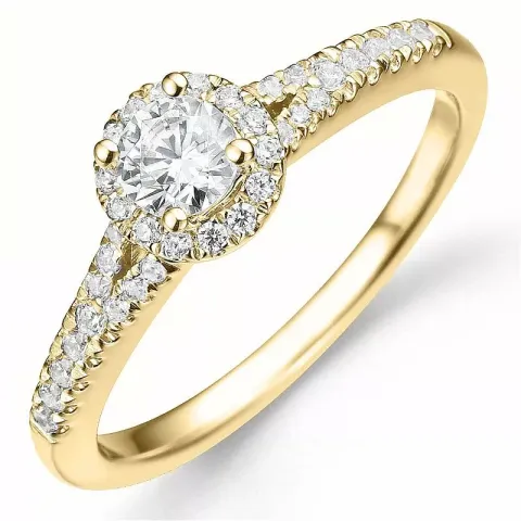 Beställningsvare - diamantring i 14 karat guld 0,32 ct 0,21 ct