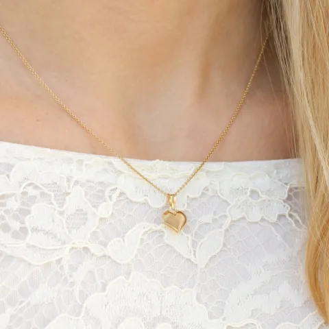 10 x 11 mm hjärta hängen i 14 karat guld - Amoré