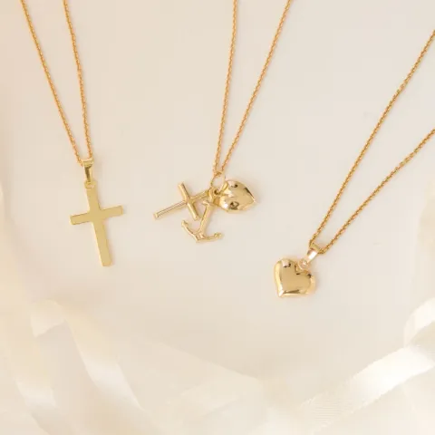 10 x 11 mm hjärta hängen i 14 karat guld - Amoré