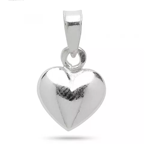 9 x 11 mm hjärta hängen i silver