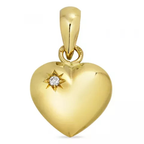 12 x 13 mm hjärta hängen i 8 karat guld