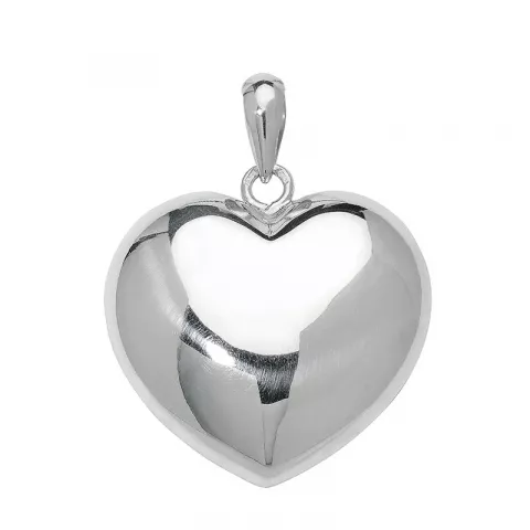 25 x 26 mm hjärta hängen i silver