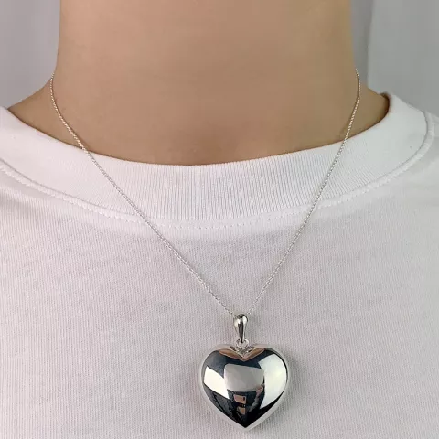 29 mm hjärta hängen i silver