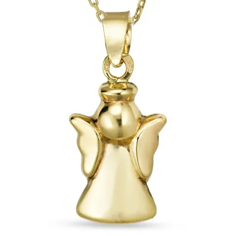ängel halsband i förgyllt silver med hängen i 8 karat guld - Gold Collection