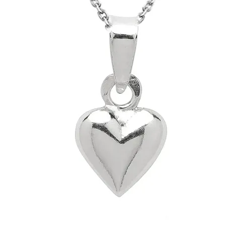 hjärta halsband i silver med hängen i silver - Amoré