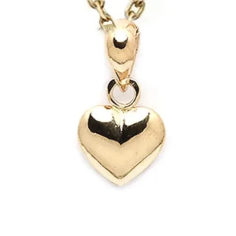 hjärta halsband i förgyllt silver med hängen i 14 karat guld - Amoré