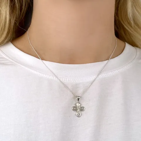 dagmarkors halsband i silver med hängen i silver