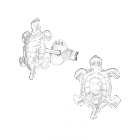 sköldpadda örhängen i silver