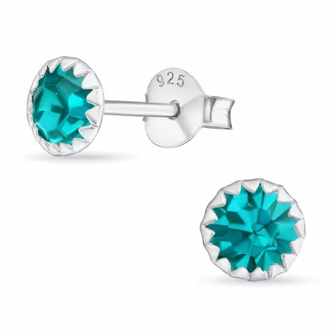 5 mm runda örhängen i silver