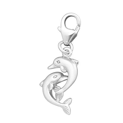 Delfin charm i silver