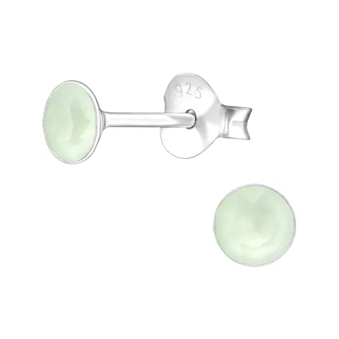 Små runda örhängen i silver